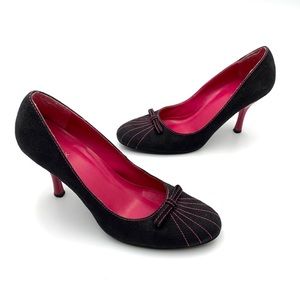 Go Max Black and Pink Pumps Heels 7.5M